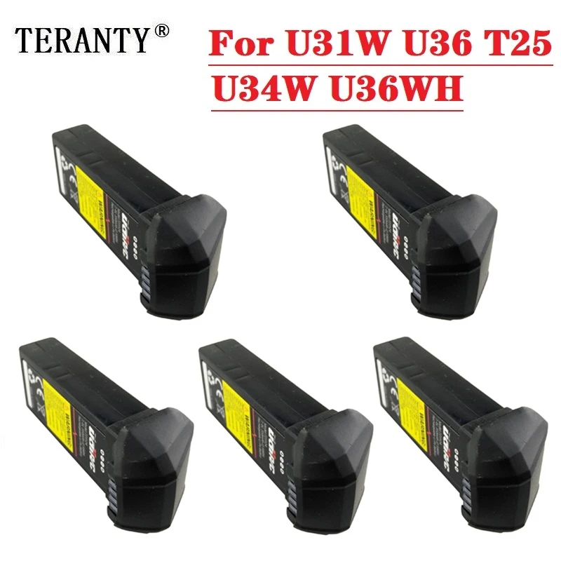 1-5Pcs Original 7.4V 350mAh rechargeable Battery for U31W U36 T25 U34W U36WH RC Drone Battery Original Accessories Spare Parts