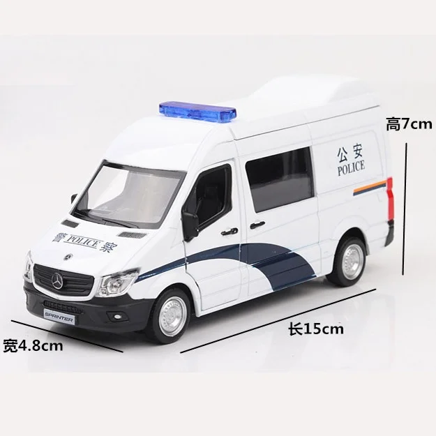 1/32 Scale Ambulance,Police Cars Diecast Alloy Model Pull Back Collection Toy Gift for Children