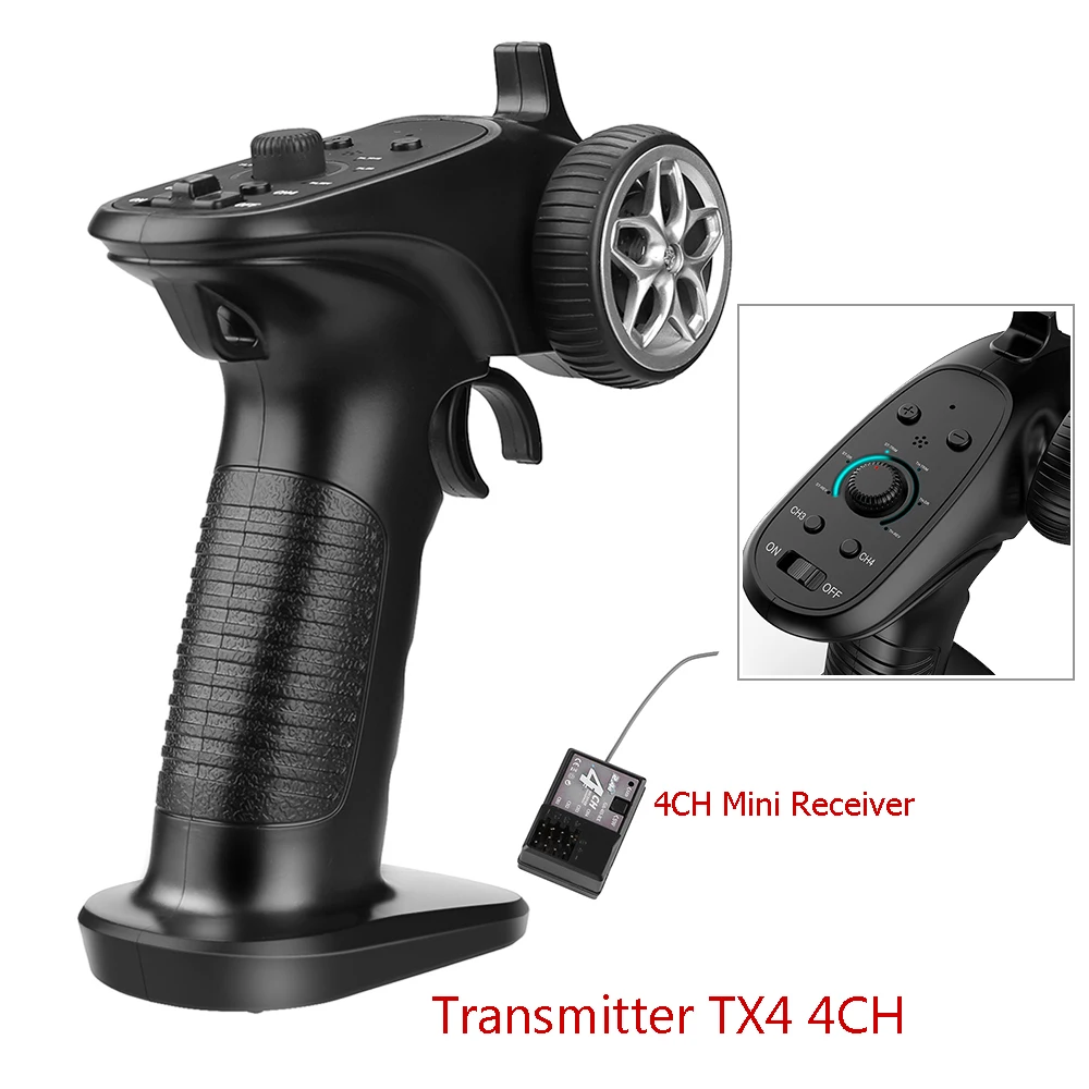 GA-4H-TX TX4 2.4GHz 4CH System radiowy nadajnik kontroler pilot z odbiornikiem do zdalnie sterowanego samochodu łódź PK TG3 FS-GT3B