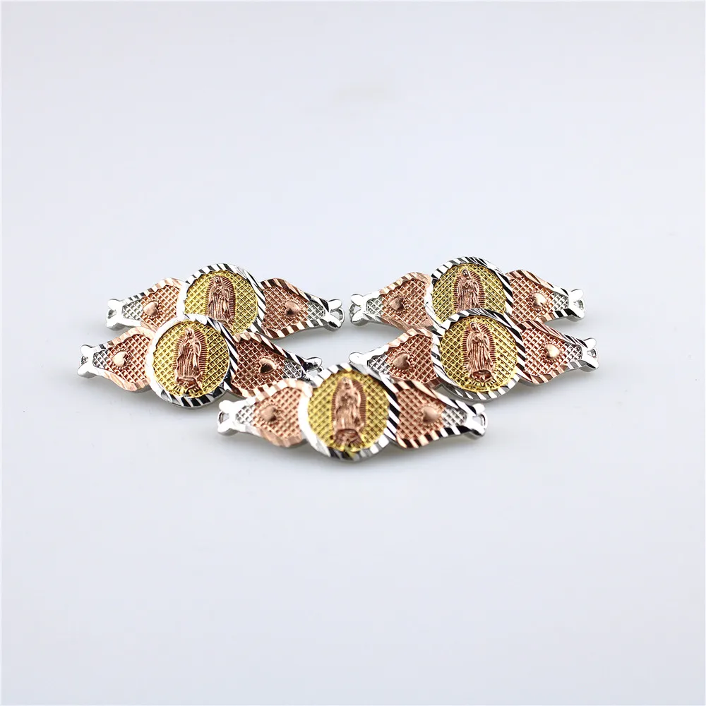 Hot Selling Gold And Silver Plated Religious Pendant Semi Finished Jewelry Production Diy Retro New Design Simple