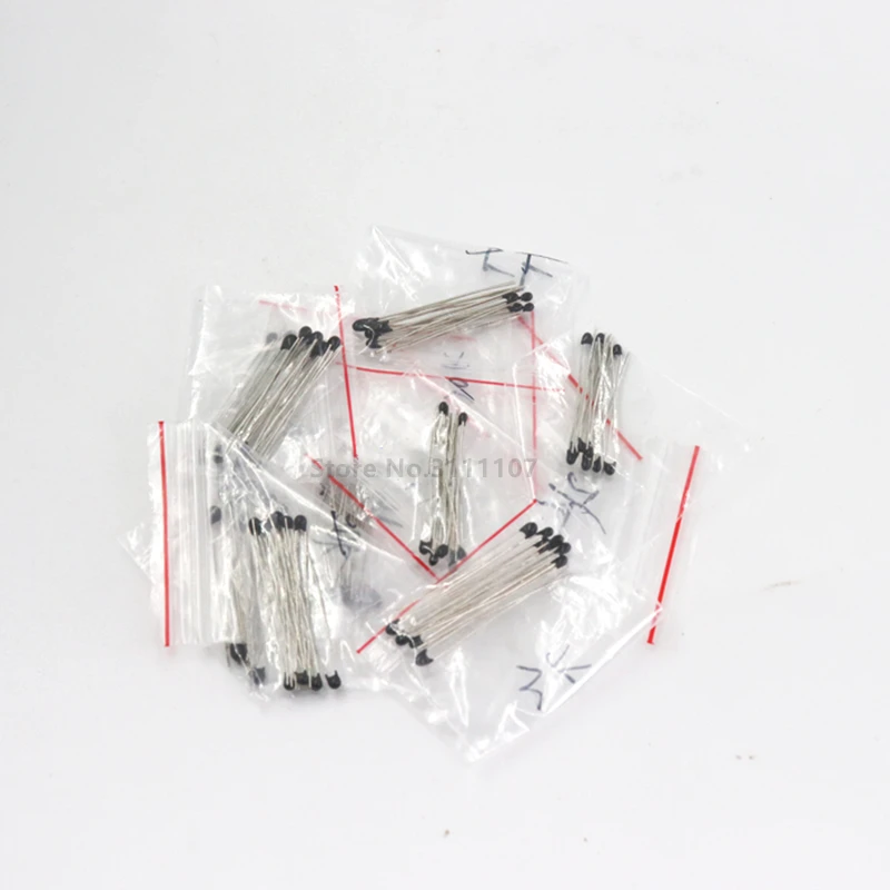 

100PCS/LOT NTC Thermistor Resistor Kit NTC +-5% MF52AT MF52 MF52E 1K 2K 3K 4.7K 5K 10K 20K 47K +-5% 3950B 3950 10value*10pcs