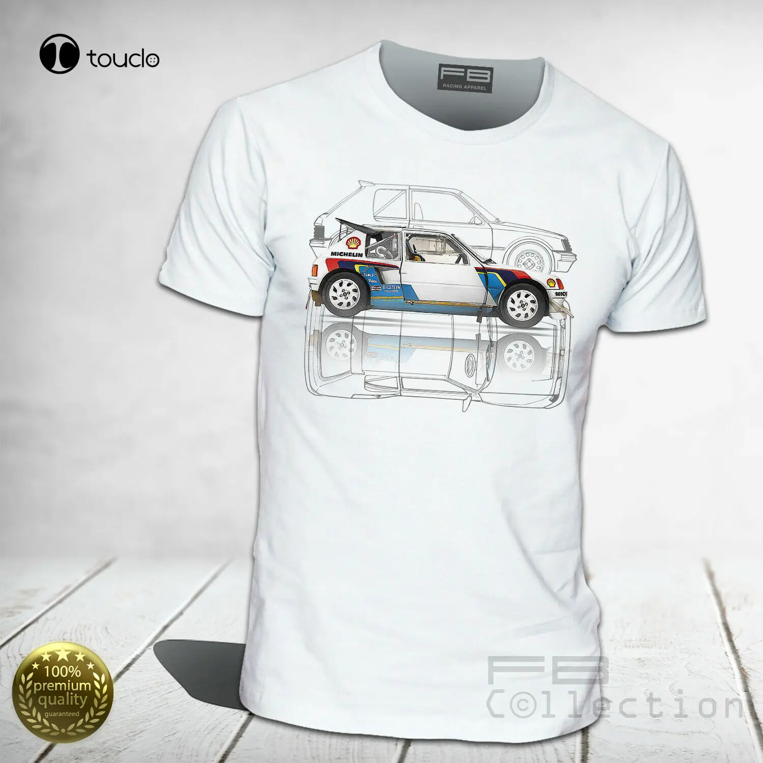 T-Shirt Peuge 205 T16 Group B 1984 205 Gti Rally History Unisex Mens Ladies Tee Shirt