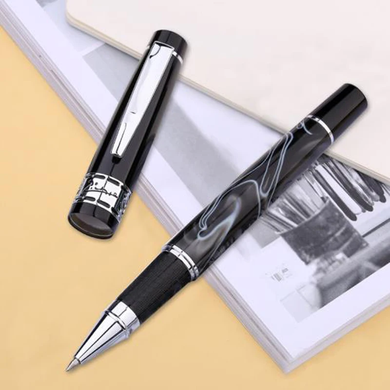 

Picasso 915 Classic Pimio Marble Celluloid Roller Ball Pen Eurasian Feelings Black Gray Writing Gift Pen For Office & Home