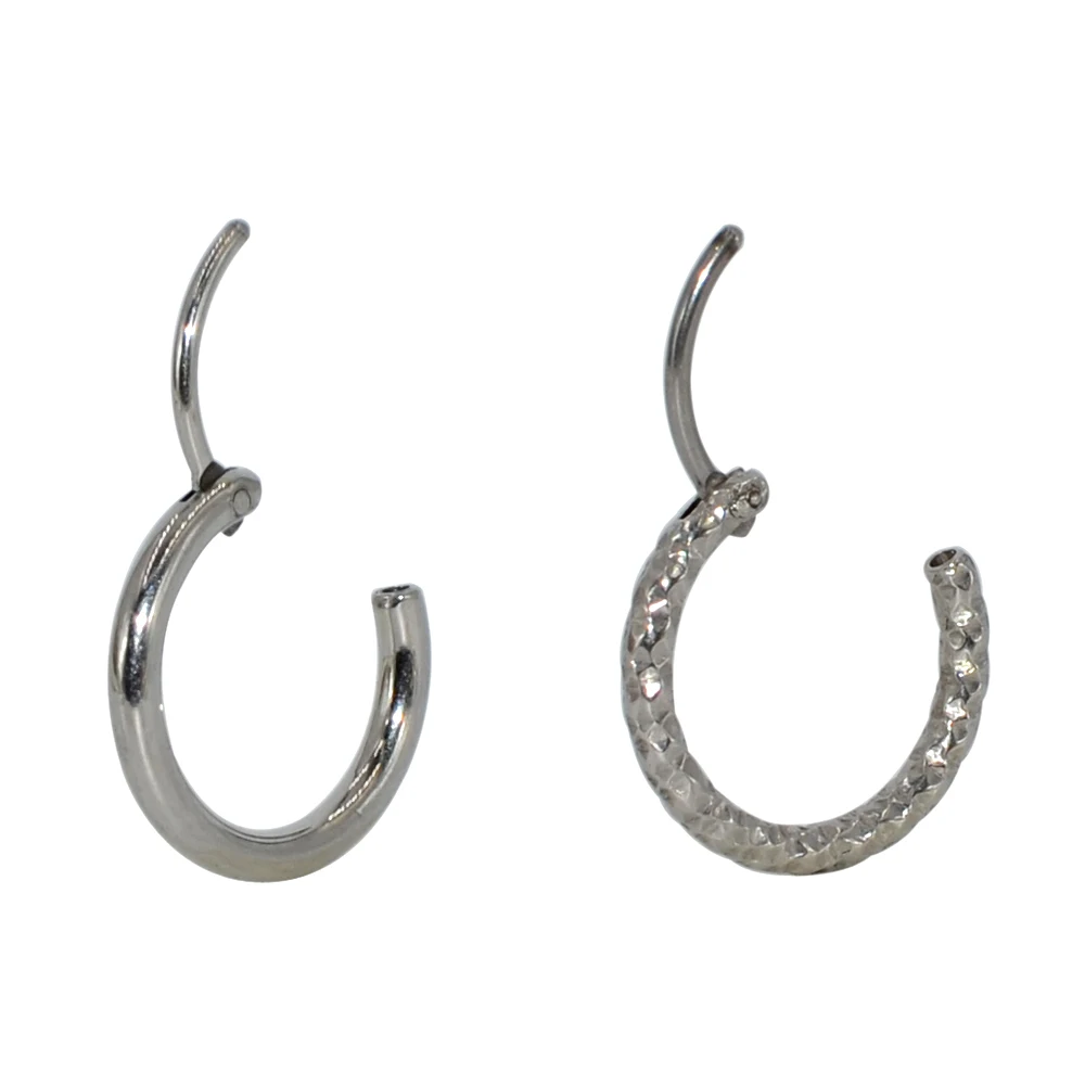 1PC Stainless Steel Septum Clicker Hoop Ring Nose Labret Ear Tragus Cartilage Daith Helix Earring Stud 16g Piercing Body Jewelry