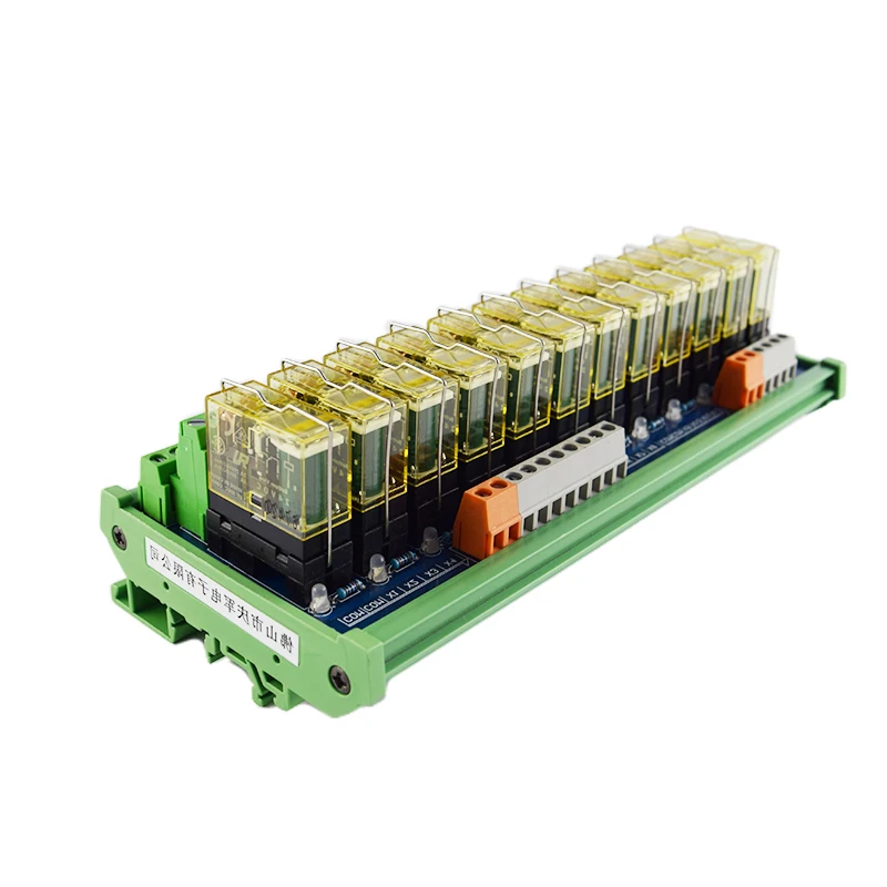 Huaqingjun 2-24 Channels 2NO 2NC 24VDC Relay Module for Industrial Automation