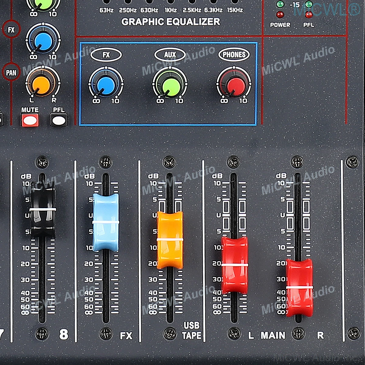 وحدة تحكم احترافية لخلط القنوات بتأثير 320 DSP بتأثير 8 أصوات FX AUX EQ نظام صوتي لخلط التردد