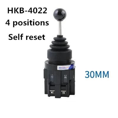 30mm Joystick 4 position 4NO Switch Momentary self reset spring return latching wobble stick Monolever Cross Switch HKB-402