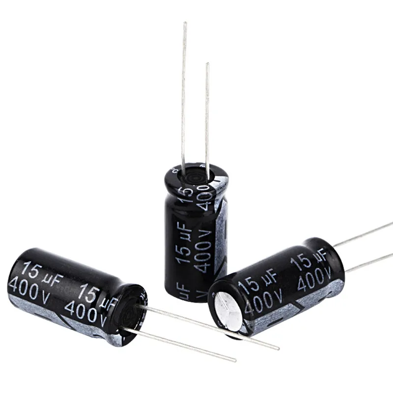 Capacitor Eletrolítico de alumínio 6.3V 10V 16V 25V 35V 50V 63V 100V 400V 450V 10 47UF 100UF 220UF 330UF 470UF 680UF 1000UF 1500UF