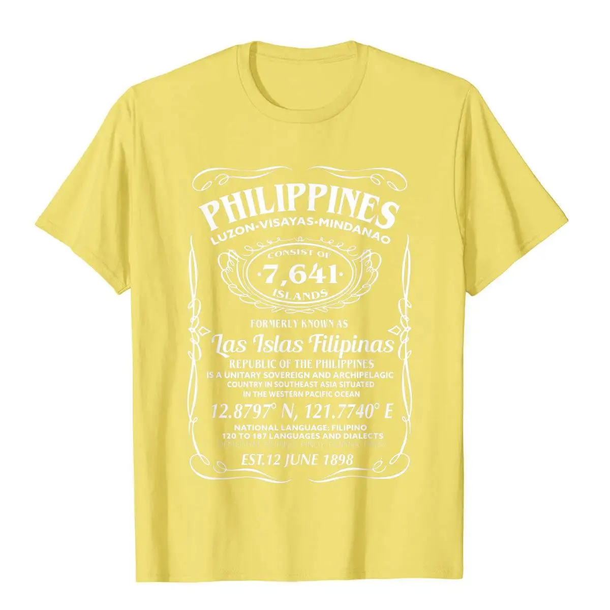 Pinoy Shirt Wi-Ki Philippine Facts Filipino Shirt T Shirts Summer Rife Cotton Tops & Tees Classic For Men