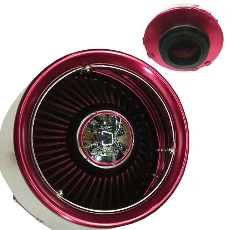 Universal Interface Aluminum Cover Air Filter High Performance Cold Air Intake Filter Racing Air Filter76/90/100MM