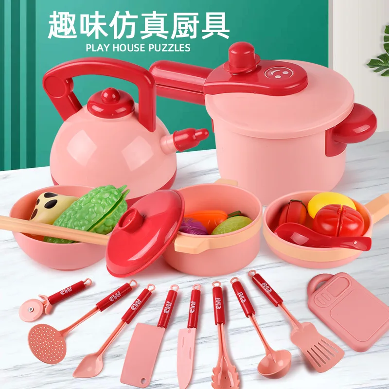 Family Toy Mother Garden New Simulation Kitchen Set Simulated Cooking Utensils Mini Bowl Spoon Model Early Education Kid Gift