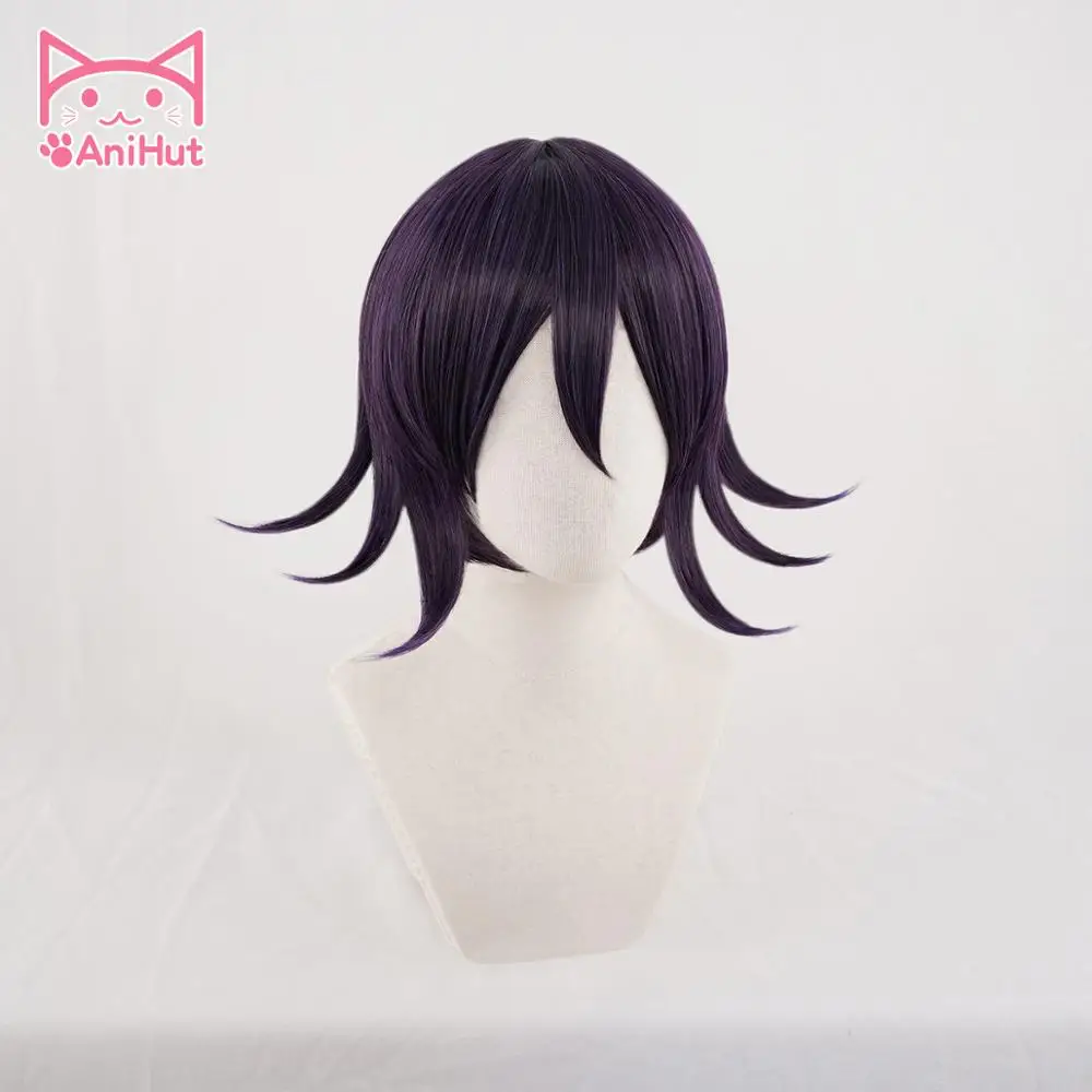 【AniHut】Ouma Kokichi Wig Danganronpa V3 Cosplay Wig Purple Synthetic Hair Ouma Kokichi Cosplay