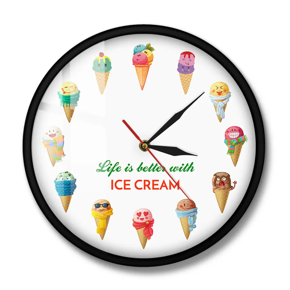 Life is better with ICE CREAM Cartoon Ice Cream Printed Dessert