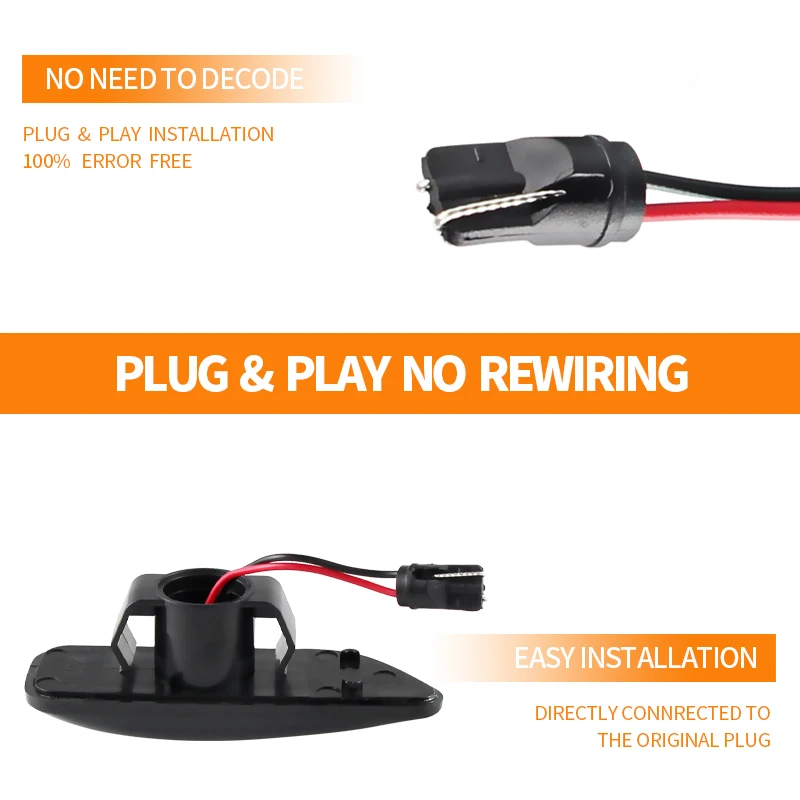 1 pair For Volvo V70 S60 S80 XC70 XC90 2000-2009 2Pcs LED Front Side Marker Turn Signal Indicator Lamp Light