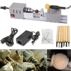 24V 100W Lathe Machine DIY CNC Mini Woodworking Buddha Pearl Grinding Meter Polishing Beads Wood Lathe Drill Rotary Tools Newest