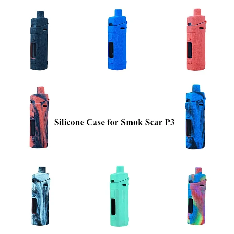 Casing Silikon Baru untuk Smok Scar-P3 Cangkang Kulit Pembungkus Pelindung Lengan Karet Lembut Pelindung 1 Buah