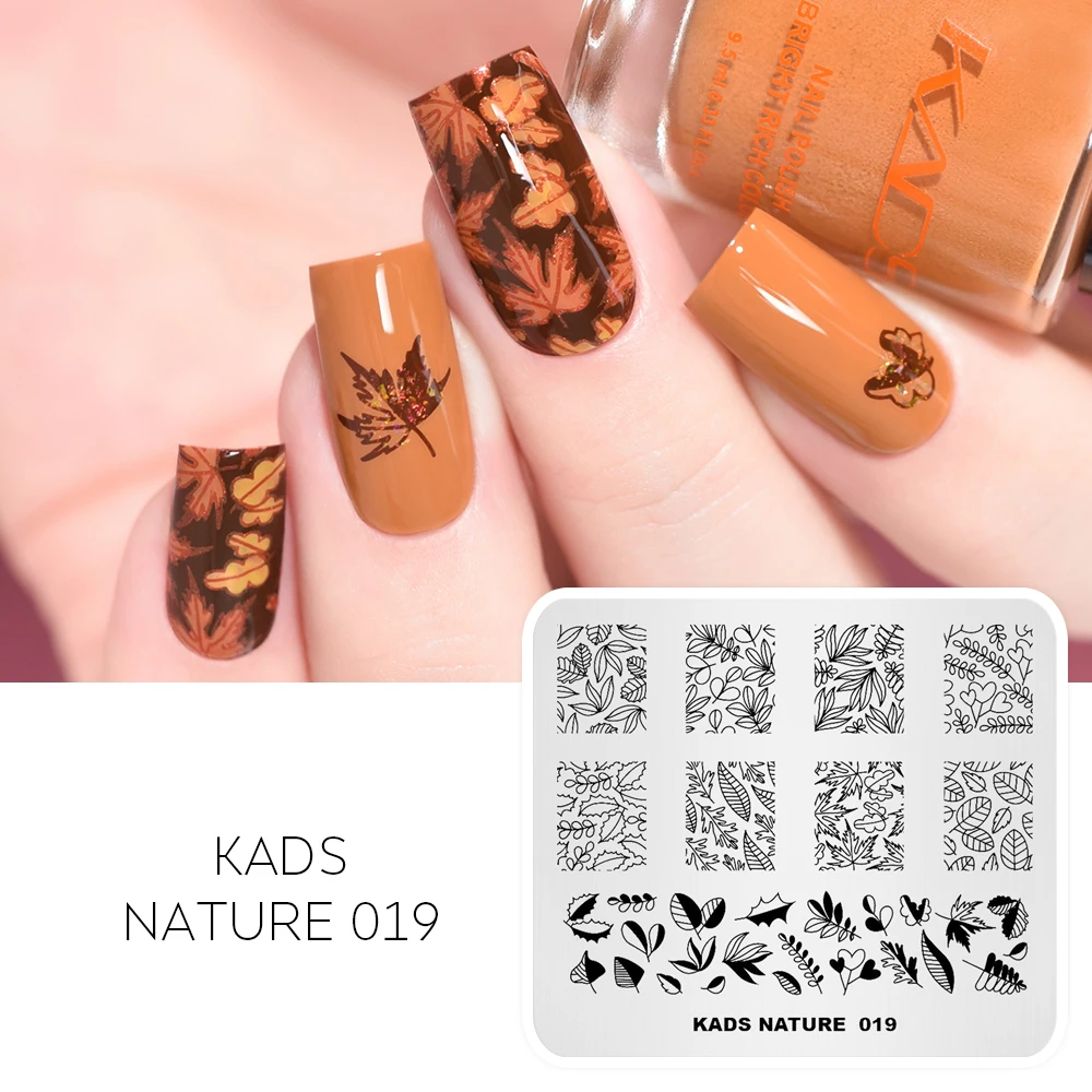 KADS Nail Art 35 Designs Nature Seriesเล็บปั๊มแสตมป์แม่แบบภาพเล็บปั๊มแผ่นStencilเครื่องมือ