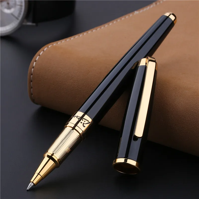 

Picasso 918 Pimio Dreamy Polka Black with Gold Clip Roller Pen, Noble Gift Box Optional for Male and Female Business Office Pen