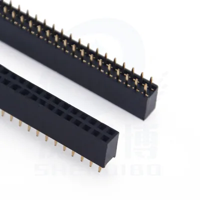 10PCS Double Row Pin Female Header Socket Pitch 2.54mm 2*2p 3p 4p 5p 6p 8p 10p 12p 40p Pin Connector