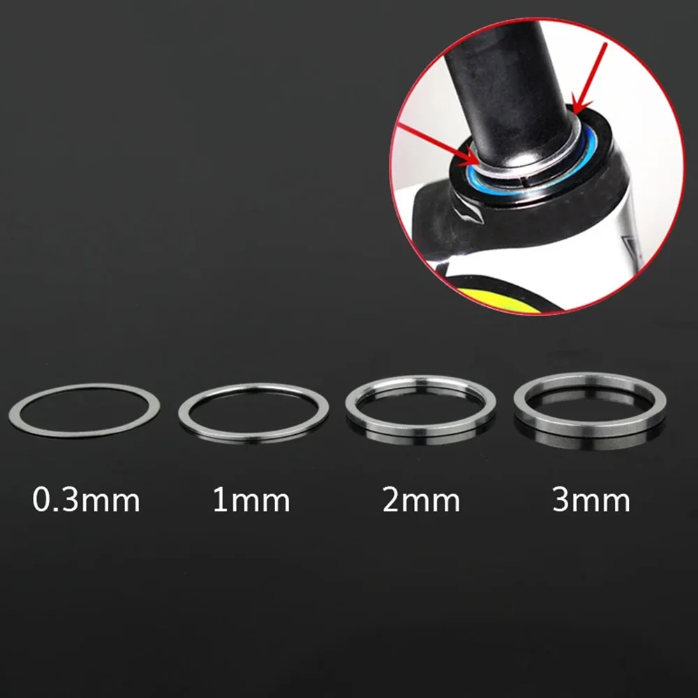 

1pcs 0.3/1/2/3mm Bike Front Fork Bike Headset Ring Adjusting Washer Gasket Spacing Pad Bicycle Headset Spacer Cycling Accessorie