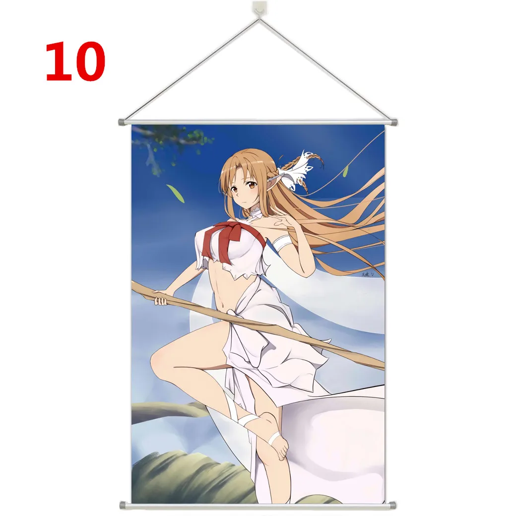 Canvas Painting Wall Art Canvas Prints Sword Art Online Yuuki Asuna Posters Decor Pictures for Bedroom Home Decoration No Frame