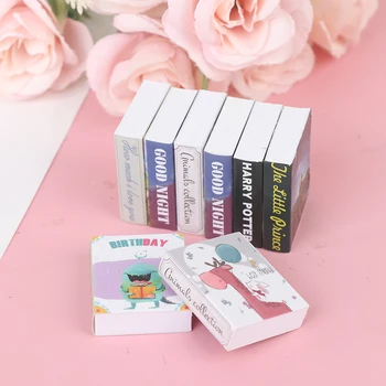 Casa de muñecas en miniatura de 3 piezas a escala 1/12, minilibreta de cómics, juego de simulación, muebles, accesorios de decoración