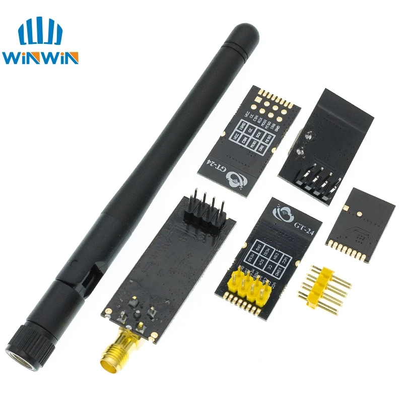 NRF24L01+ 2.4G wireless data transmission module 2.4GHz NRF24L01 upgrade version NRF24L01+PA+LNA 1000 Meters GT24 For Arduino