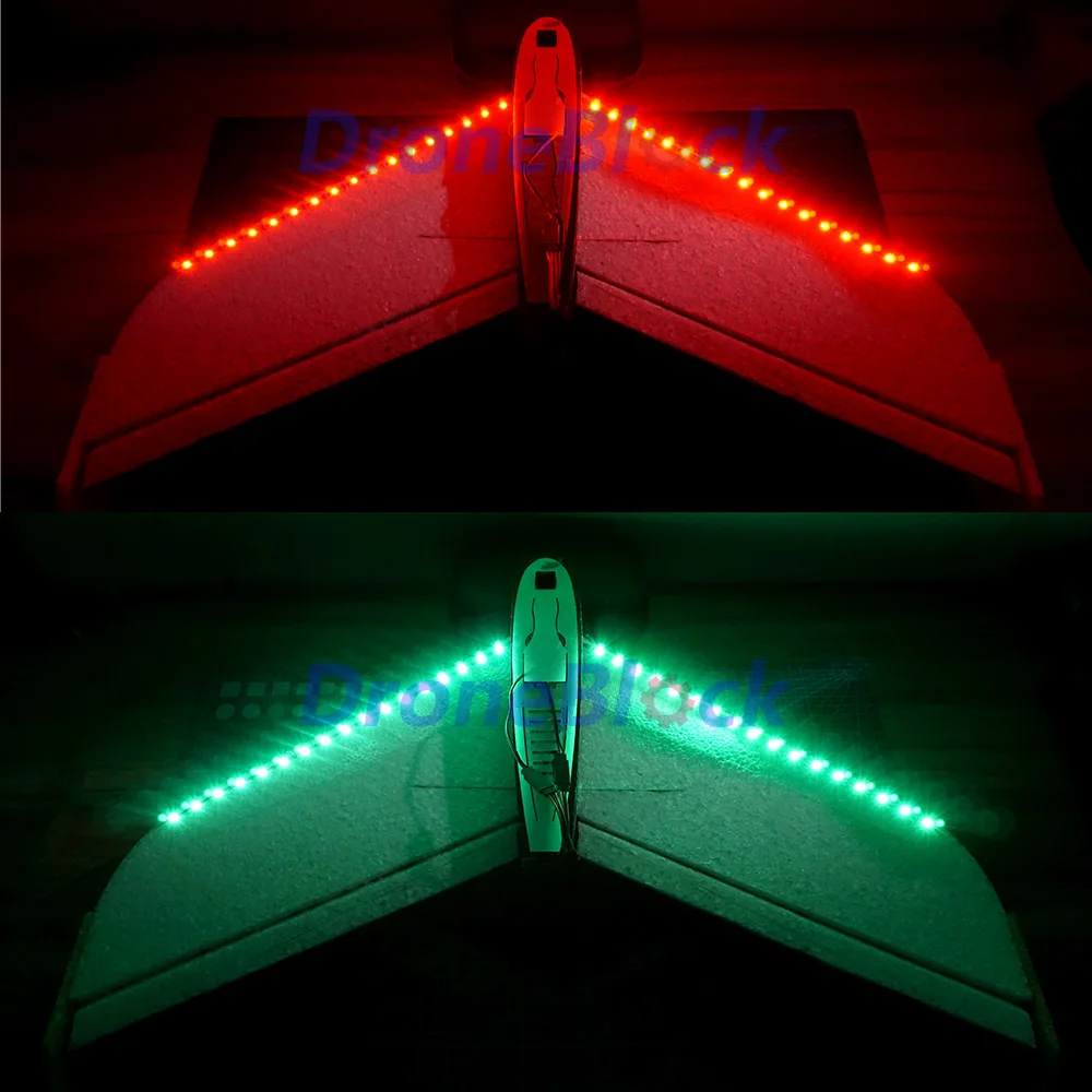 RC Airplane LED Light Strips for Fixed Wing RC Cars Trucks Flying Wing Plane Aircraft