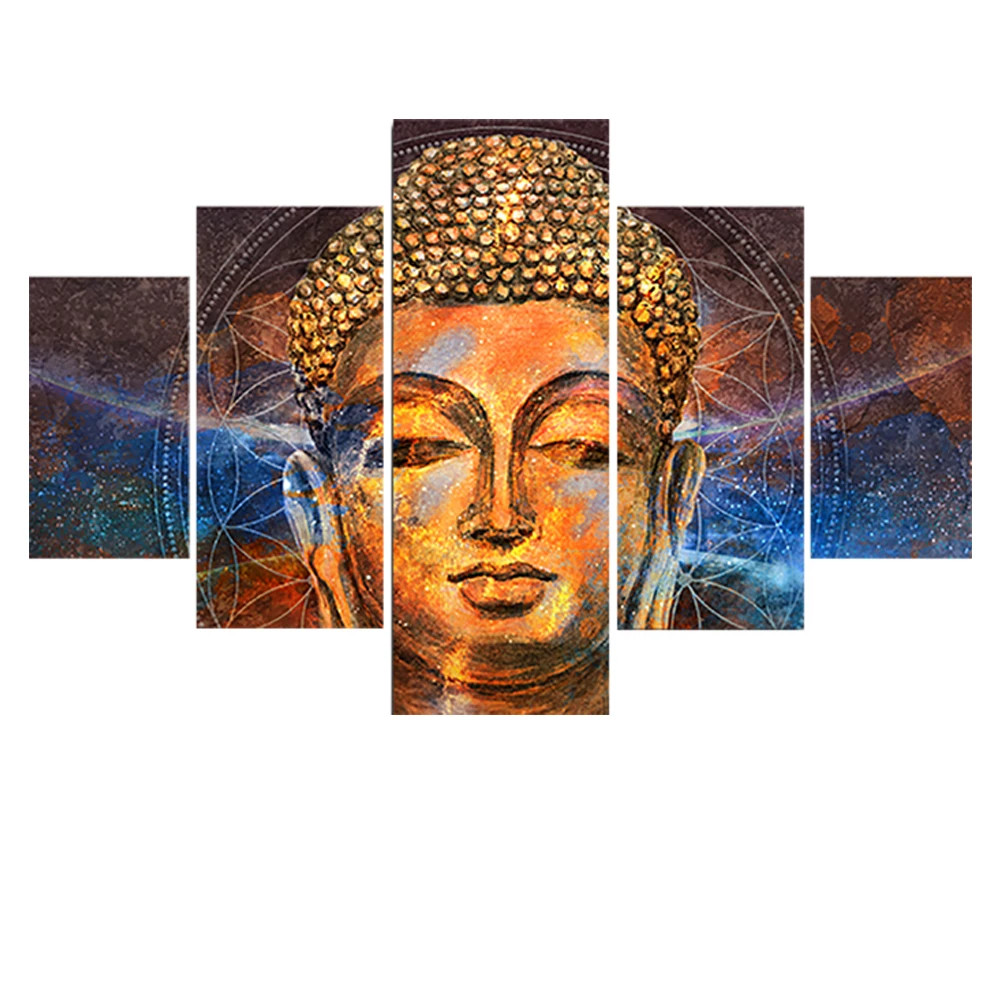 5 Panel Canvas Art Wall Decor Figure Buddha Xiang Modern Home Decor Bedroom Living Decoration Modular Print Picture