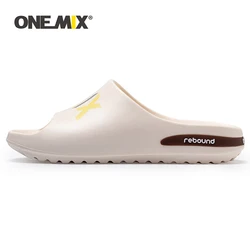 ONEMIX – sandales d'intérieur antidérapantes pour hommes, pantoufles originales d'été décontractées d'extérieur, chaussures de plage en ouate, tongs de maison de dessin animé pour adultes