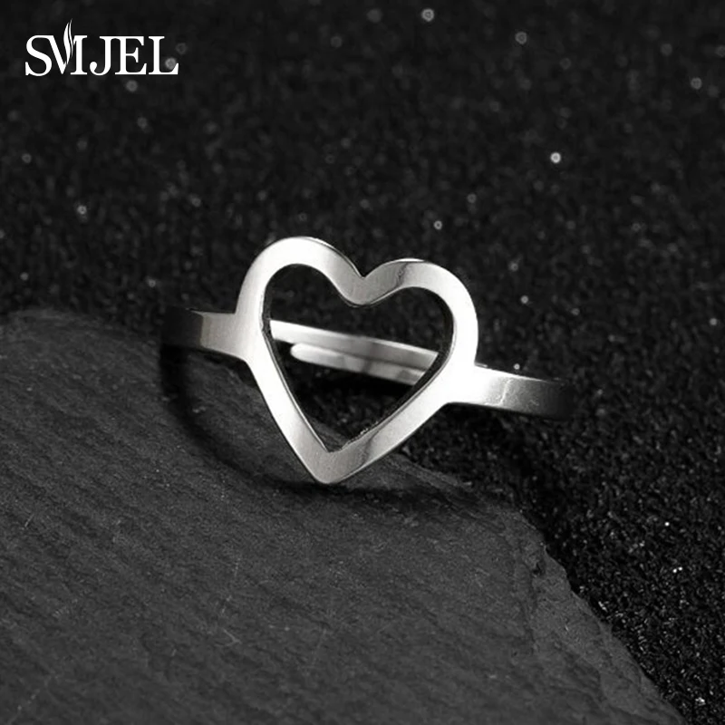 2026 Simple Love Heart Finger Ring For Women Fashion Party Wedding Jewelry Ring Gift Daily Anniversary Accessories Wholesale