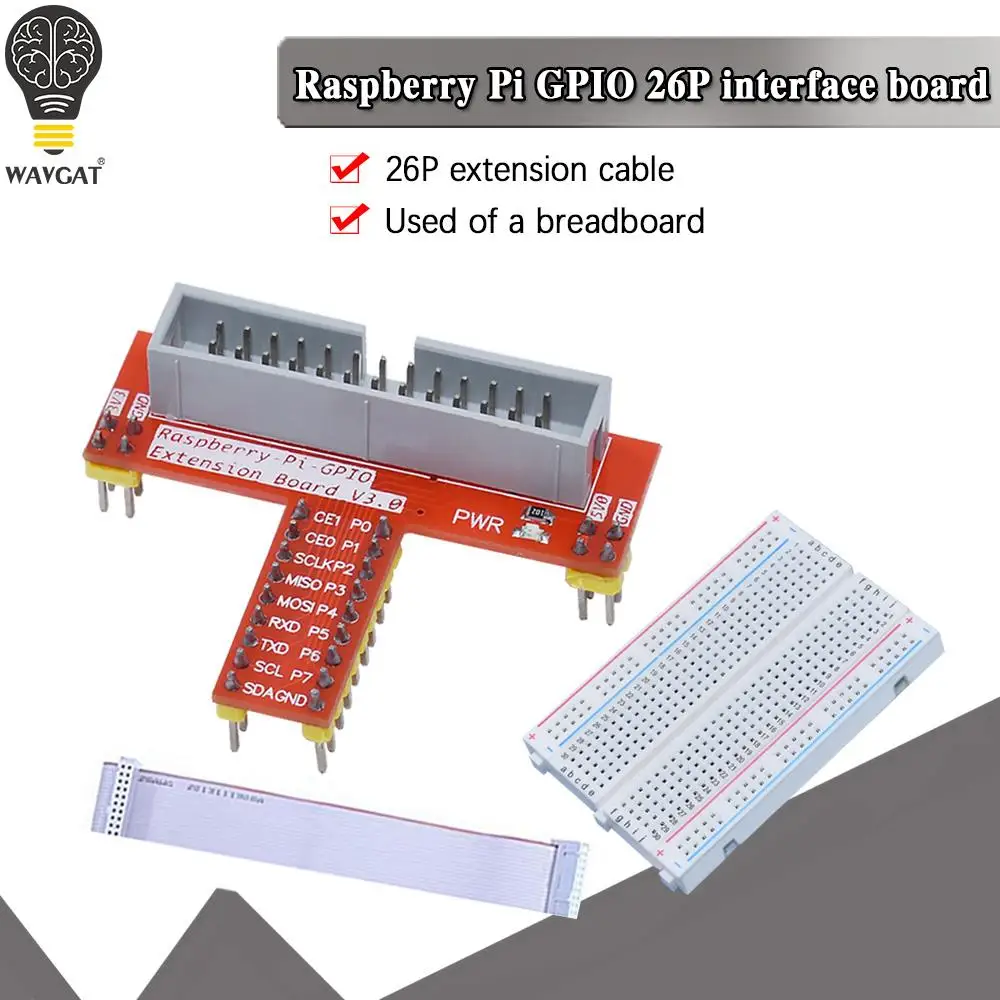 Плата расширения WAVGAT для Raspberry Pi 26-контактного типа GPIO V3.0, адаптер для Raspberry Pi