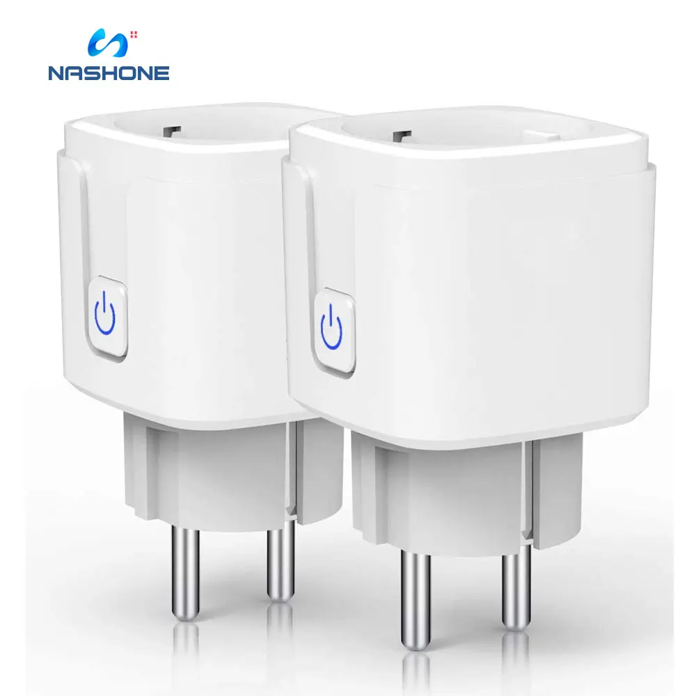 Smart Plug Wifi Wattimetro Smart Plug Socket with Wattmeter Tuya Wifi Smart Meter EU Single Sockets Compatible With Alexa Google