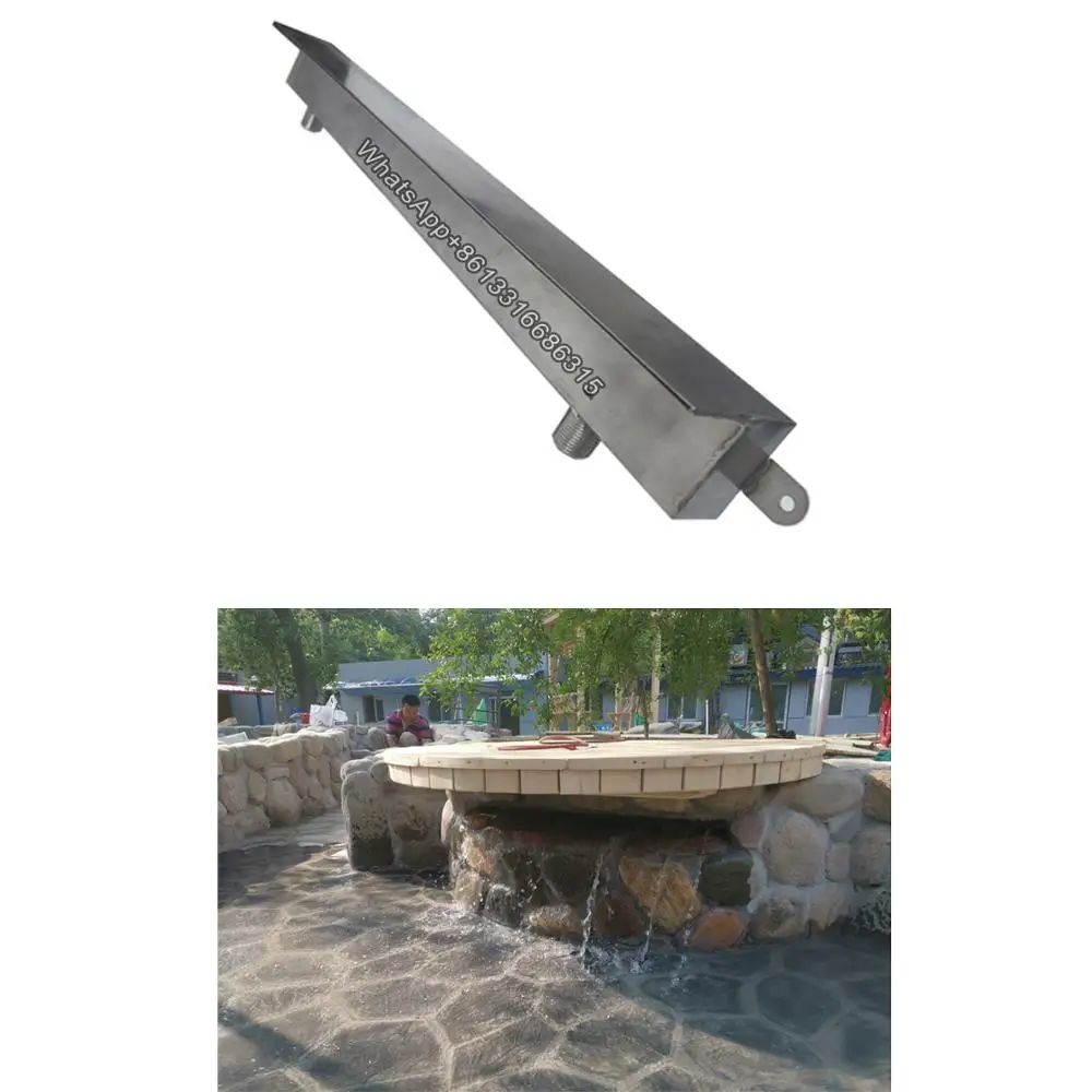 

Outdoor 304 stainless steel water spillway fountain for spa swimming pool decoration/wall water fountains/pool waterfall