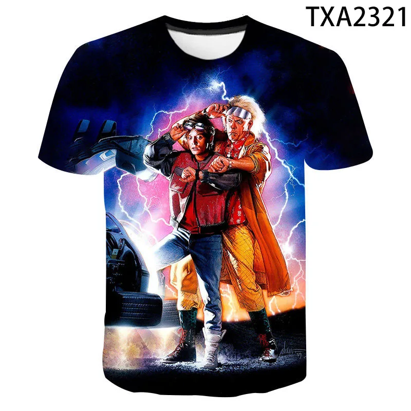 2021 New Movie Back To The Future T-Shirt Men Women Children Fashion Harajuku Cool Tops Trendy Streetwear Tee Clothes