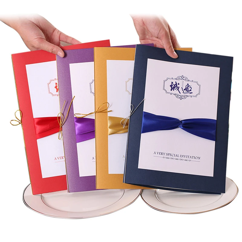 Super Big Size Invitation Card 215x303mm Business Opening Invitation Cards Meeting Party Invitations 4 colors