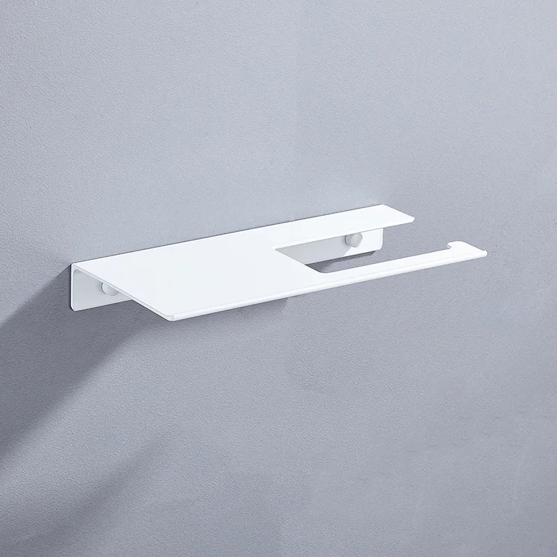 Space aluminum Multi-function bathroom/kitchen paper rack,Creative and convenient bathroom shelf,Black/white paper towel holder