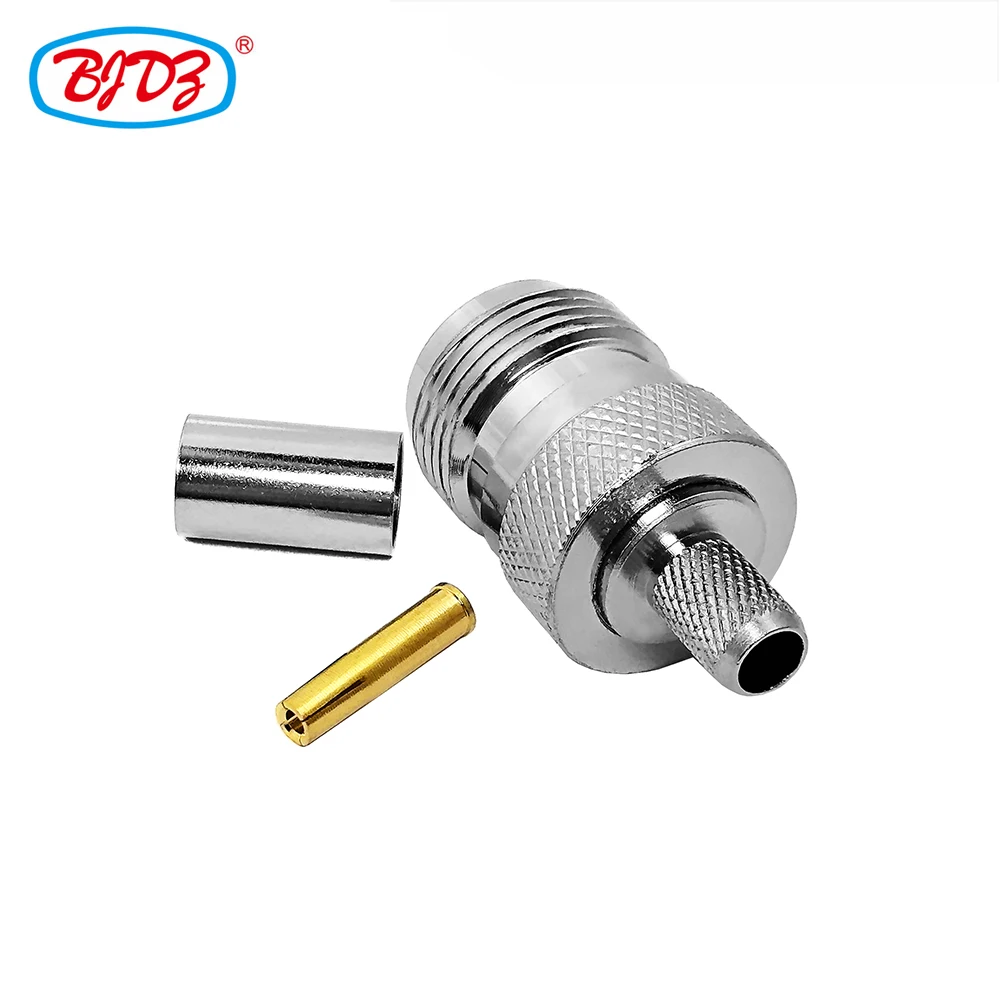 Free Shipping 10 PCS N Female/Jack Straight Crimp RF Connector for LMR240 RG59 H155 4D-FB  Cable