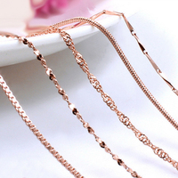 New Hot Sales Stainless Steel Rose Gold Rope Snake Chain Necklace For Women Men Fashion Rope Chain Jewelry Gift 45cm