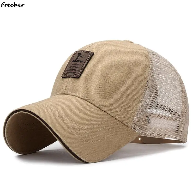 Unisex Mesh Cap Casual Plain Cotton Mesh Baseball Cap Adjustable Summer Cool Hats For Women Men Hip Hop Trucker Hat Dropshipping