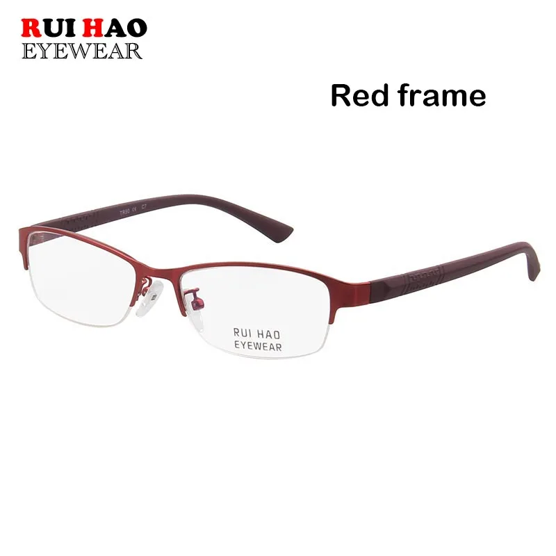 

Half Rimless Eyeglasses Frame TR90 Temple Glasses Frame Unisex Leisure Eyeglasses Prescription Spectacles Men 863