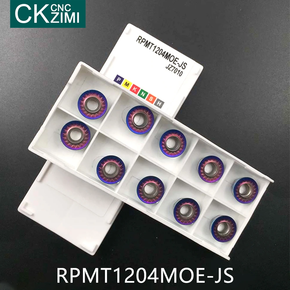 10PCS Carbide insert RPMT1204MO E JS circular internal milling turning lathe tool milling cutter CNC tools RPMT 1204 lathe tool