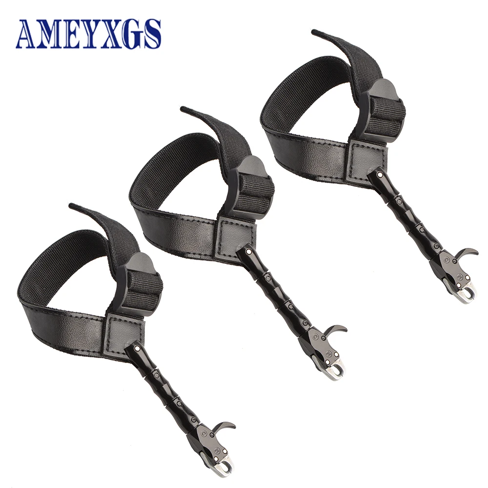 

1pc Archery Compoung Bow Wrist Strap Caplier Bow Release Aids Arrow Shooting 360 Degree Rotatable Trigger for Hunting Accesso