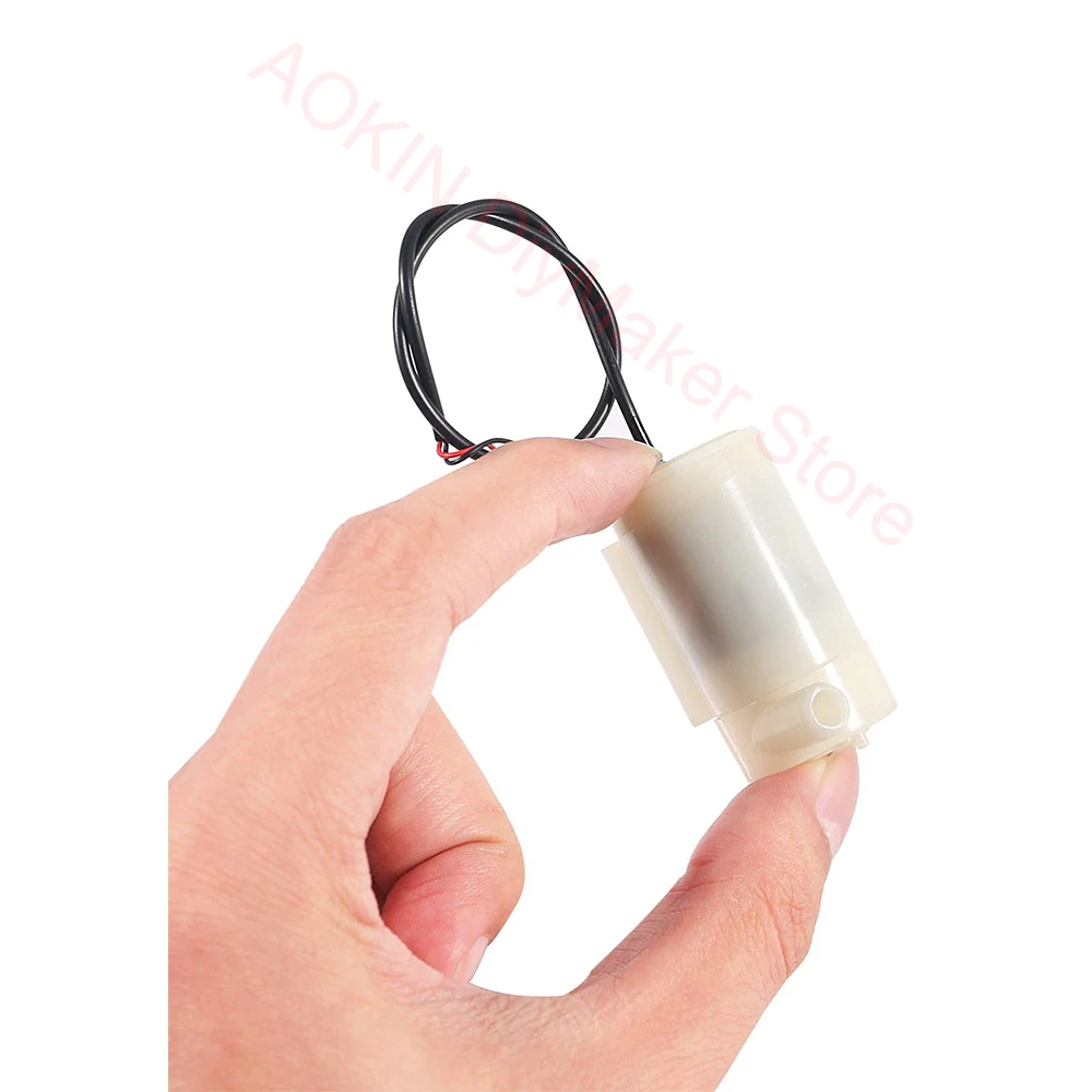 3 pcs Mini Water Pump DC 3V 5V Micro Submersible Motor Pump + Clear Tubing Flexible PVC Tubing for Fish Tank Fountain Aquarium