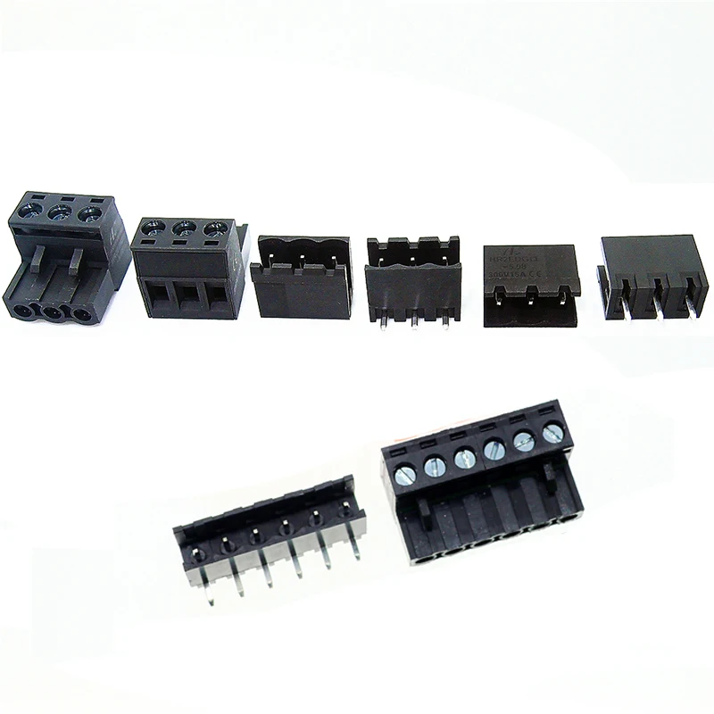 

5.08mm Black Pluggable PCB Screw Terminal Blocks Connector Plug + Pin Header