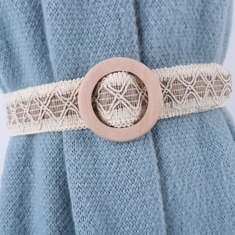 

high quality women fashion 2019 Retro wide waist seal belts women round buckle fashion Korean waist rope strap