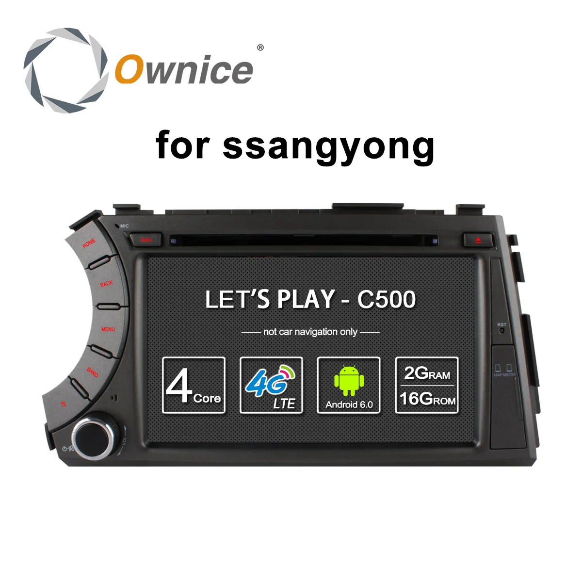 Ownice C500 for Ssangyong Kyron Actyon 4G SIM LTE  Android 6.0 Octa 8 Core Car Dvd Gps Player 4G Wifi BT Radio 2GB RAM 32GB ROM