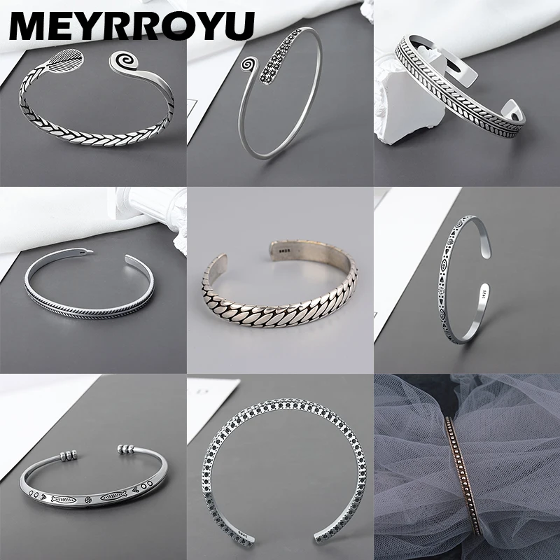 MEYRROYU 2022 New Arrival Retro High Quality Distressed Round Opening Ethnic Style Women Bracelet Exquisite Jewelry Gift Party