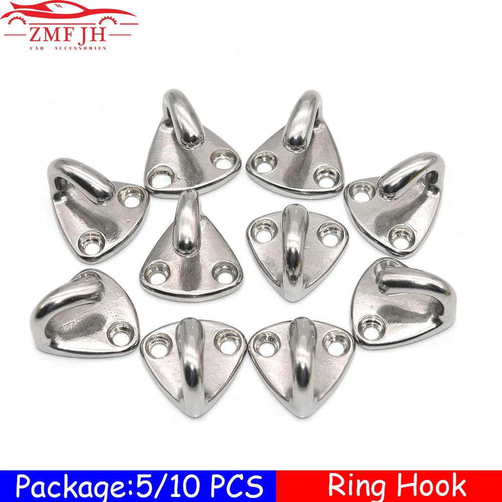 27mmx27mm Stainless Steel Mini Boat Ship Fender Hook Carabiner Pad Eye Hooks for Coat Marine Sailing Marine Hardware  5PCS 10PCS