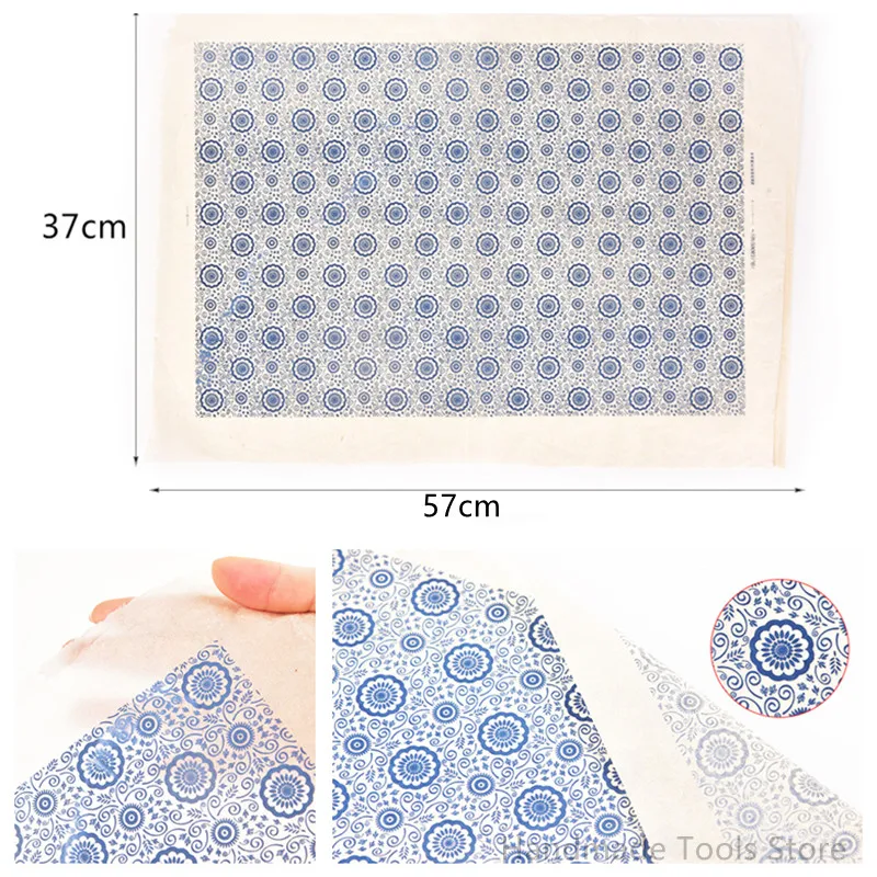 Jingdezhen-Pottery Clay Underglaze Colored Flower Paper Blue and White Porcelain Transfer Paper High Temperature Decal Paper